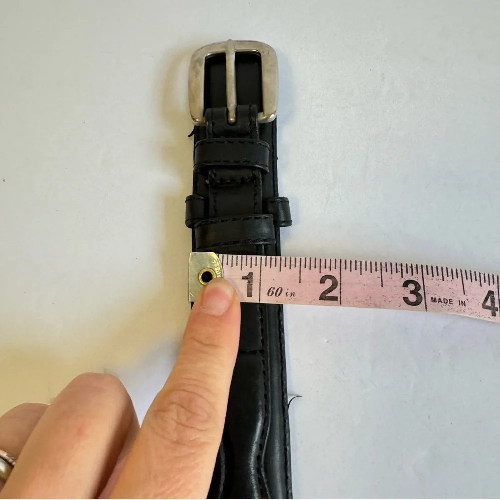 Vintage Black Leather Ranger Belt Cowboy Western Rancher‎ Mens 36 / 38